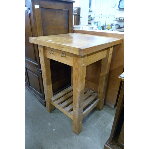 188 - A beech kitchen island