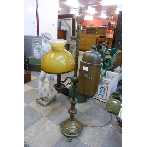 251 - A 19th Century style brass table lamp