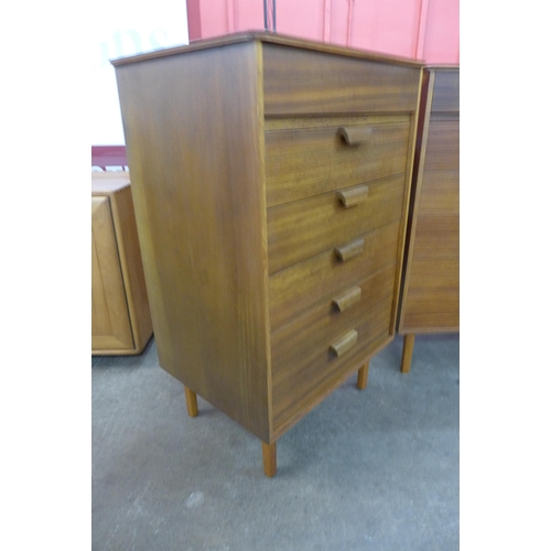 28 - A pair of Uniflex teak chests of drawers