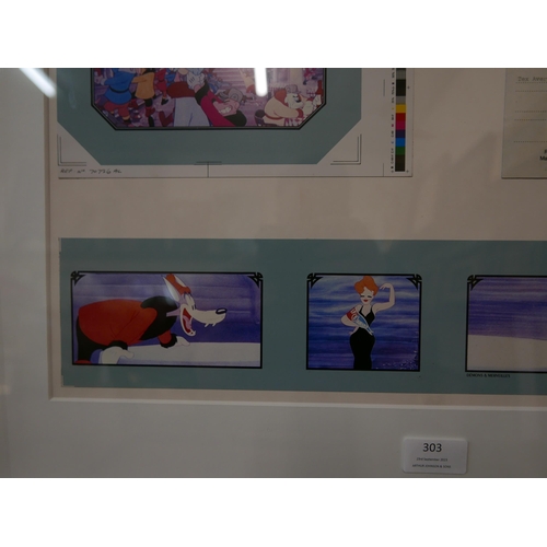 303 - An internal print proof, from Warner Bros., attributed to Tex Avery, Lunchbox Sample, hand drawn and... 