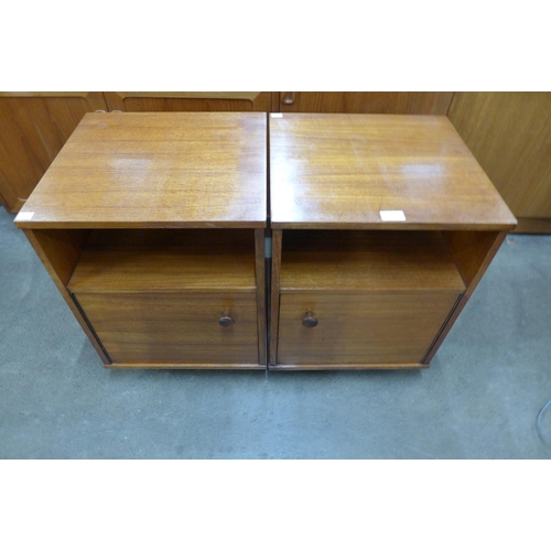 35 - A pair of Avalon teak bedside cupboards