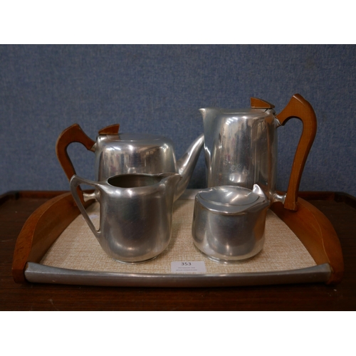 353 - A Picquot ware tea and coffee service