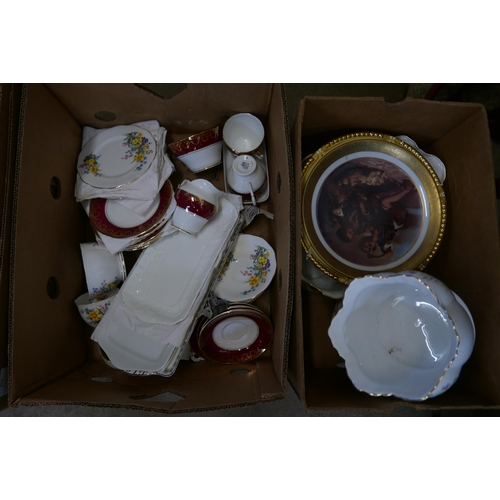 366 - Four boxes of assorted china and household items