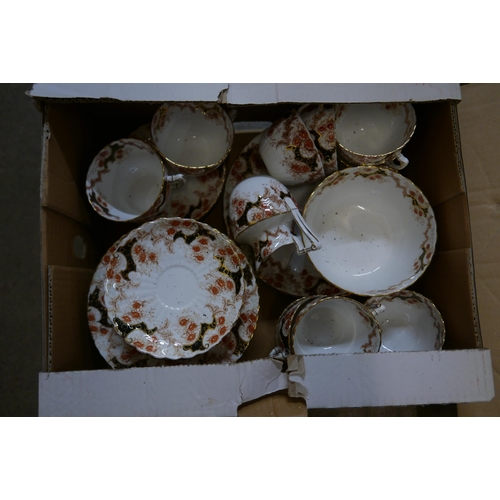 367 - Two Edwardian tea sets; Palissy Game and one other