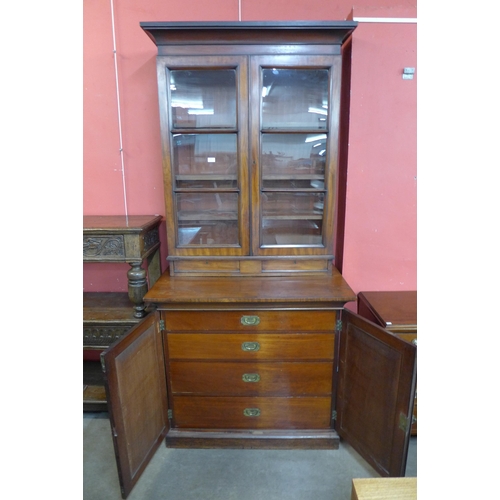 88 - A Victorian mahogany fitted four estate cupboard