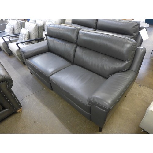 1511 - A Grace Grey Leather large two seater Power Recliner, original RRP £891.66 + VAT (4183-25) *This lot... 