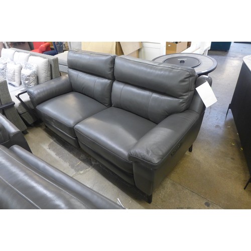 1512 - A Grace Charcoal Fabric Large 2 Seater Recliner, original RRP £874.99 + VAT (4183-18) *This lot is s... 