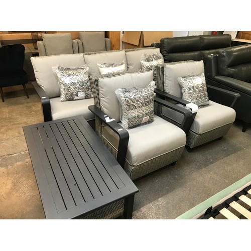 1482 - An Ove Decors Augusta 4 piece Deep Seating Chat Set, original RRP £1249.99 + VAT - slightly marked (... 