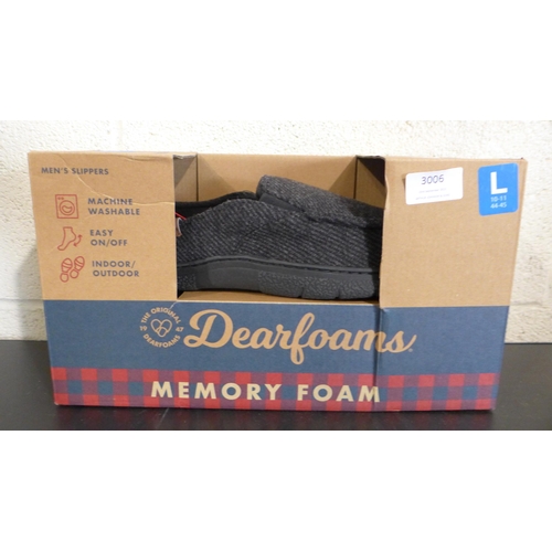 3006 - Men's Dearfoam slippers - Size L (10-11UK) (44-45EU) * this lot is subject to VAT