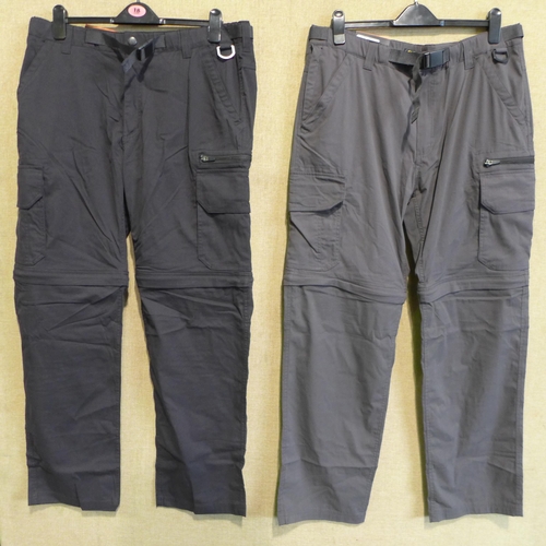 3029 - Quantity of men's Utility stretch zip-off shorts/ work trousers - mixed size and colours * this lot ... 