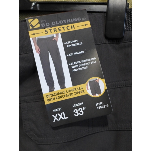 3029 - Quantity of men's Utility stretch zip-off shorts/ work trousers - mixed size and colours * this lot ... 