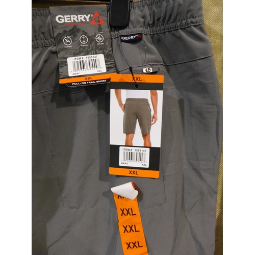 3036 - Large quantity of men's grey Gerry shorts - mixed size * this lot is subject to VAT