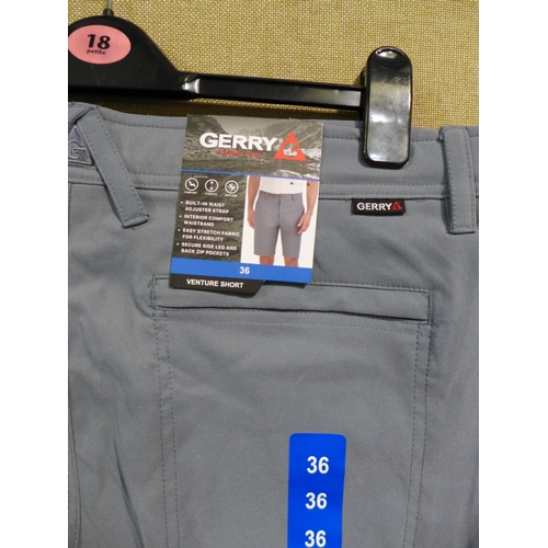 3036 - Large quantity of men's grey Gerry shorts - mixed size * this lot is subject to VAT