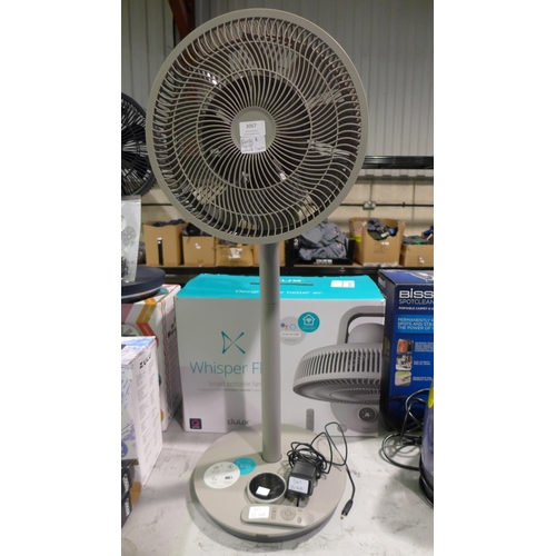 3067 - Duux Smart Pedestal Fan - with remote & charger (no battery)    (302-448)  * This lot is subject to ... 