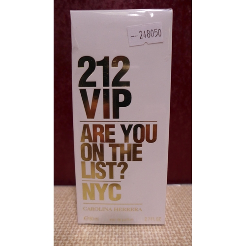 3125 - Carolina Herrera 212 VIP 80ml EDP (303-306) * This lot is subject to VAT