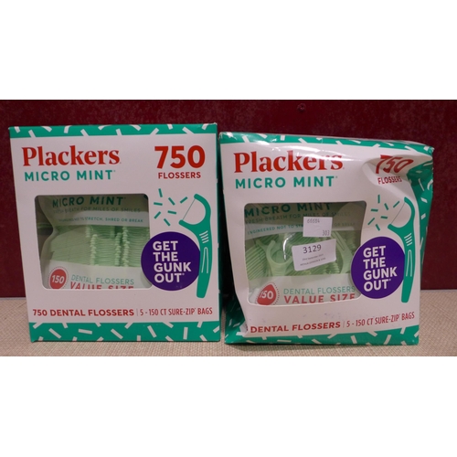 3129 - Plackers Micro Mint Flossers (2 x 750 pack approx) (303-339,340) * This lot is subject to VAT