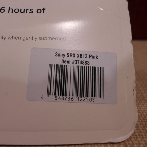 3143 - Sony XB13 Speaker - model no:- SRSXB13B.CE7 (303-316) * This lot is subject to VAT