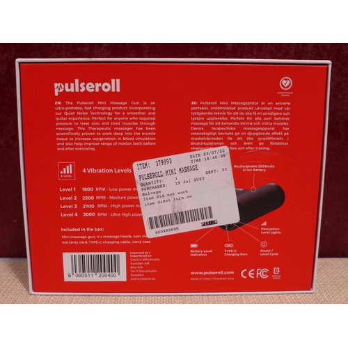 3156 - Pulseroll Mini Massage Gun (304-196) * This lot is subject to VAT