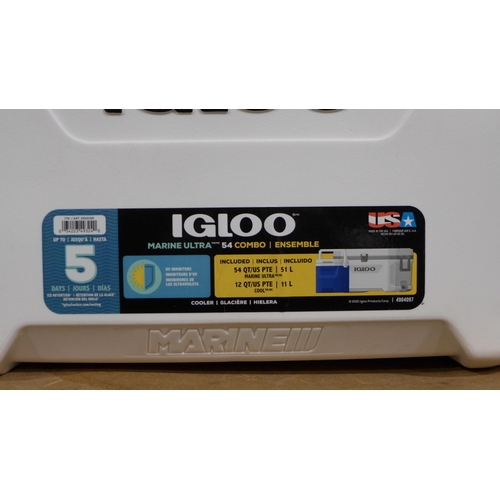 3176 - Igloo Marine 54QT Cooler Combo With Quantum 12QT (303-143) * This lot is subject to VAT