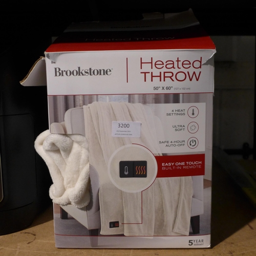 3200 - Brookstone Heated Throw (50X60