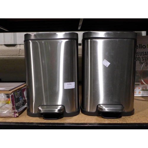 3206 - Two Eko 6L Soft Close Bins (303-14) * This lot is subject to VAT