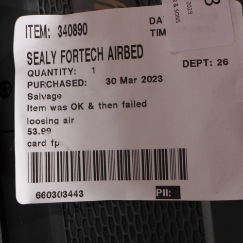 3233 - Sealy Fortech Airbed with Built-In Pump (303-314) * This lot is subject to VAT