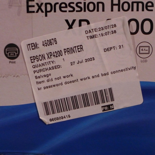 3237 - Epson XP4200 Printer (303-335) * This lot is subject to VAT