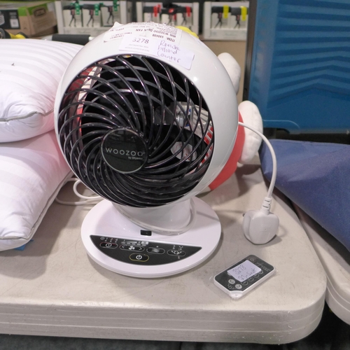 3278 - Iris Woozoo Desk Fan With Remote (303-102) * This lot is subject to VAT