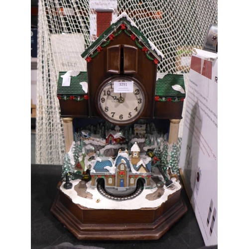 3291 - Christmas Themed Cuckoo Clock (303-408) * This lot is subject to VAT