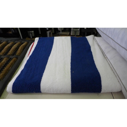 3313 - 2 Mixed Textured Deco Pillow and Loftex Resort Towel (304-215) * This lot is subject to VAT