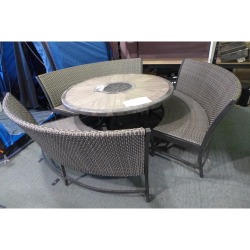 3317 - Park Falls Four Piece Circular Woven Dining Set, original RRP £1799.99 + VAT (304-83) * This lot is ... 