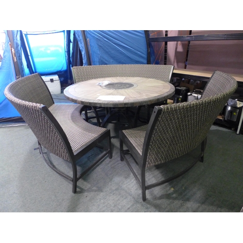 3317 - Park Falls Four Piece Circular Woven Dining Set, original RRP £1799.99 + VAT (304-83) * This lot is ... 