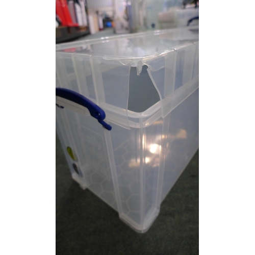 3319 - Two mixed size Really Useful Storage Boxes - 96l total - damaged