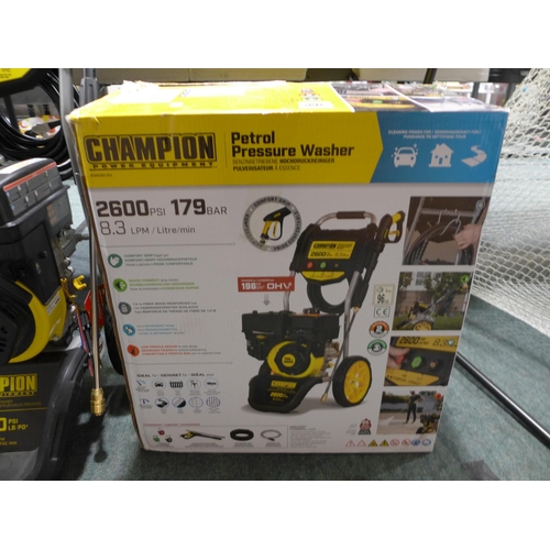 3326 - Champion Petrol Power Washer With Nozzles (2600 Psi) - model no:- 100382, original RRP £299.99 + VAT... 