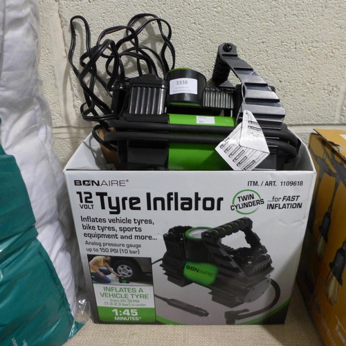 3338 - Bon Aire 12V Inflator  - model no  Tc12Cuk   (302-481)  * This lot is subject to vat