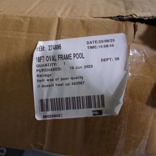 3351 - 18ft Oval Frame Pool, original RRP £549.99 + VAT (303-75) * This lot is subject to VAT