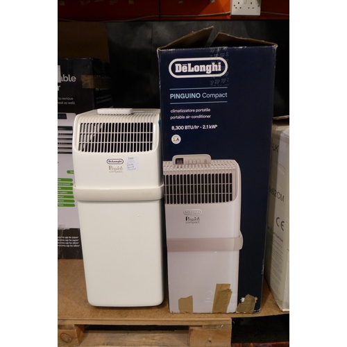 3360 - Delonghi Piguino Compact 8.3K white Aircon Unit With Remote, Original RRP £329.99 + vat         (302... 