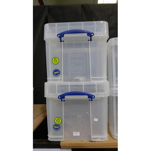 3369 - Two 35l Really Useful Storage Boxes