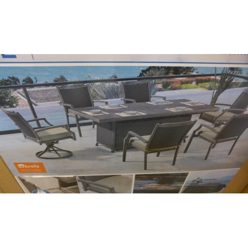 1538 - An Ove Bonavista 7 piece Fire Dining Set, original RRP £1666.66 + VAT - boxed (4183-20) *This lot is... 