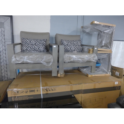 1584 - An Atleisure Brookview 6 piece Patio Set, original RRP £1874.91 + vat - unused, has some damage (418... 