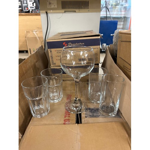 2417 - Assorted boxes of glassware, tumblers, gin glasses, highballs and more - boxed and unused