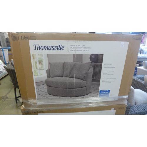 1577 - A light grey Fabric swivel chair, original RRP £441.66 + VAT (4185-13) *This lot is subject to VAT