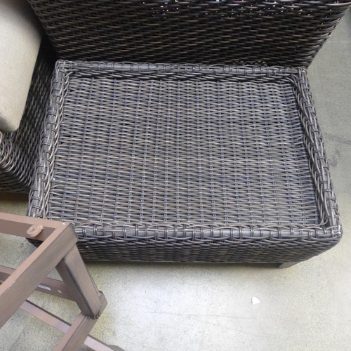 1590 - An Agio Mckenzy 6 piece woven deep seating set, original RRP £1999.99 + VAT -missing stool cushions ... 