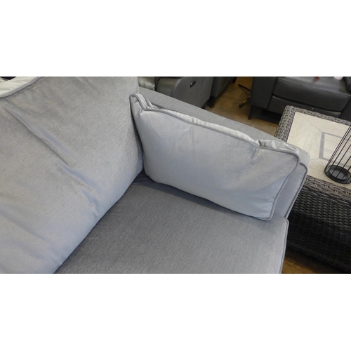 1304 - A Barker and Stonehouse pewter upholstered four seater sofa - RRP £1299