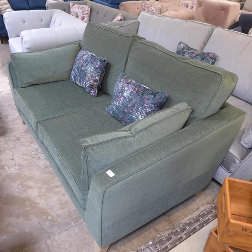 1305 - A Barker and Stonehouse moss green upholstered three seater sofa RRP £1199