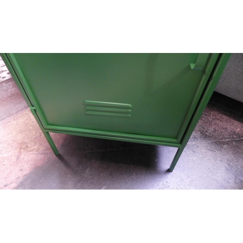 1315 - A green industrial style cabinet