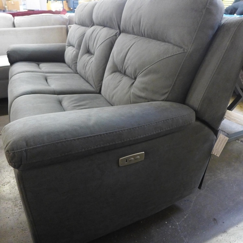 1317 - Justin Grey 3 Seater Power Recliner sofa, original RRP £999.99 + VAT (4170-23) *This lot is subject ... 