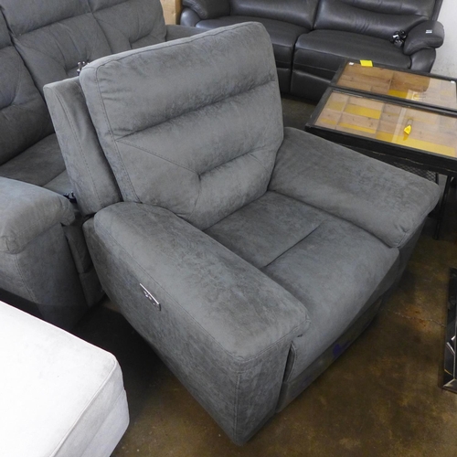 1318 - Justin Grey Armchair Power Recliner, original RRP £499.99 + VAT (4170-24) *This lot is subject to VA... 