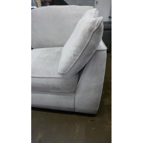 1326 - A Barker and Stonehouse aluminium velvet upholstered curved corner sofa RRP £4365