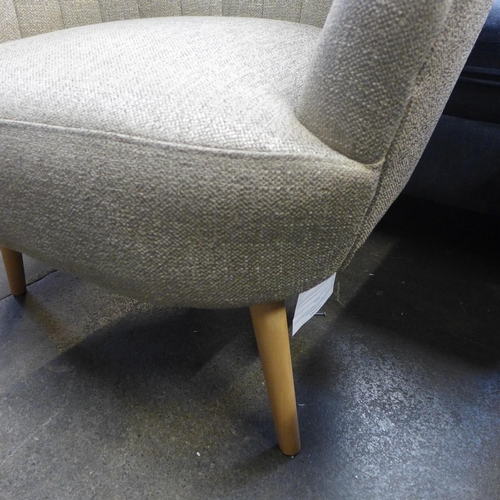 1342 - An oatmeal textured weave upholstered shell back side chair